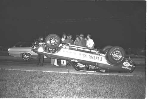 Tri-City Dragway - Flying Red Baron Crash From Fred Militello Photo By Don Ruppel 